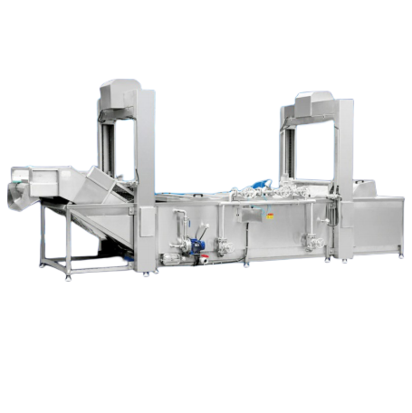 Cooking and blanching line